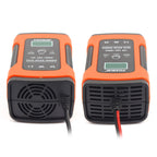 FOXSUR 12V 6A Intelligent Universal Battery Charger for Car Motorcycle, Length: 55cm, EU Plug