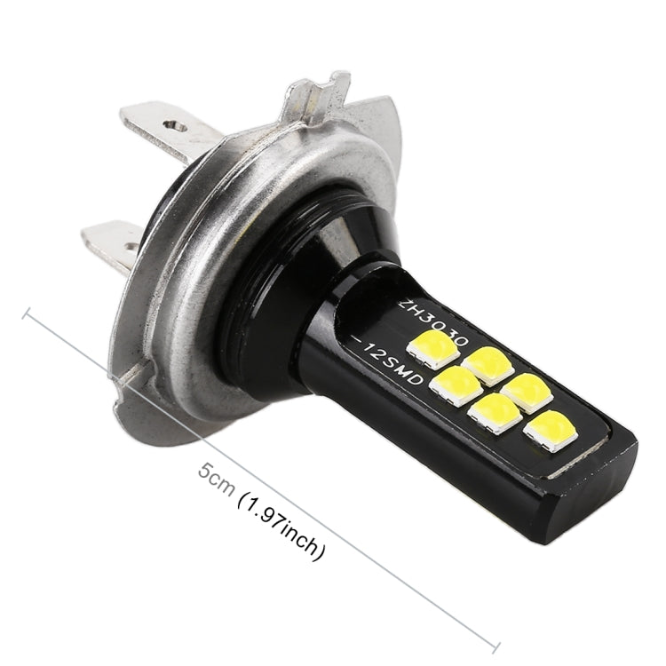 2 PCS H7 DC9-16V / 3.5W / 6000K / 320LM Car Auto Fog Light 12LEDs SMD-ZH3030 Lamps, with Constant Current
