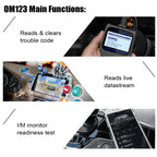 AUTOPHIX OM123 Car Portable OBD2 Scanner Car Diagnostic Tool OBD 2 Automotive Scanner EOBD Code Reader