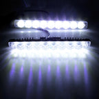 2 PCS LD-008 5730-9SMD 15W 1500 LM 7000K White Light Daytime Running Light.DC 12V