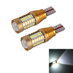 2 PCS T15-4014-32SMD + 1CREE 5W 650LM White Light LED Decode Car Clearance Lights Lamp, DC12V（Gold）