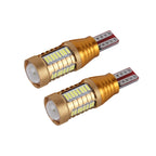 2 PCS T15-4014-32SMD + 1CREE 5W 650LM White Light LED Decode Car Clearance Lights Lamp, DC12V（Gold）