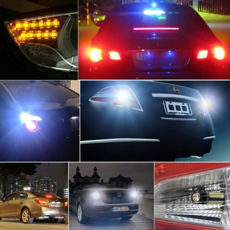 2 PCS 1156/BA15S/BAU15S 10W 1000 LM 6000K White + Yellow Light DRL&Turn Light with 42 SMD-2835-LED Lamp，DC 12-24V