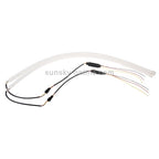 2 PCS 12V Car Daytime Running Lights Soft Article Lamp, White + Yellow Light, Length: 85cm