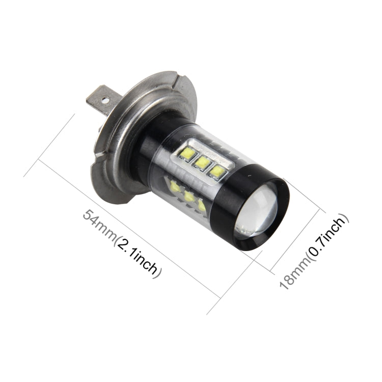 H7 4.2W 290 LM 6000K Car Fog Light with 16 3535 Lamps, DC 12V-24V