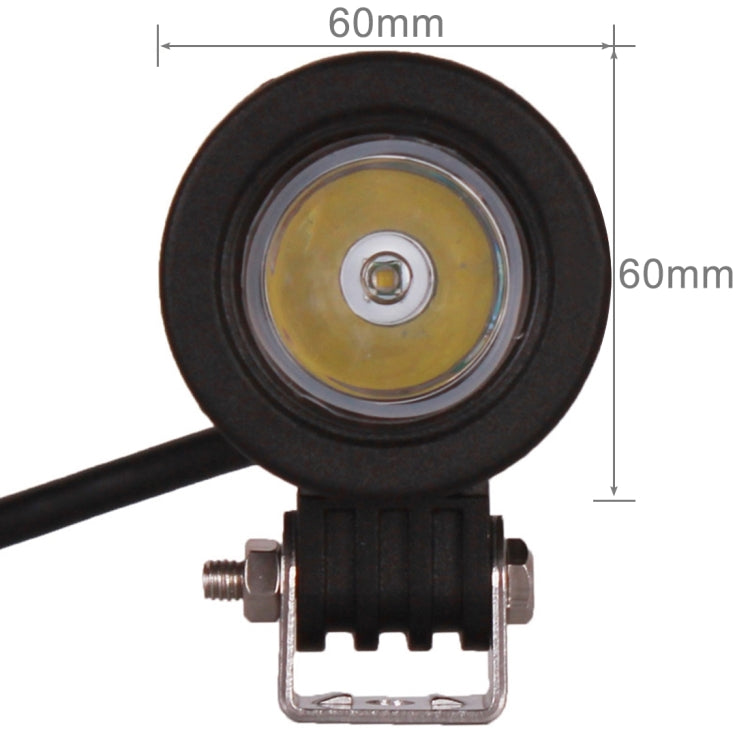 DC 9-32V 10W 1000LM 6500K Waterproof Vehicle Car Boat Marine External Work Lights Emergency Lights 30 Degrees Spot Light LED Car Bulbs with 1 Intense CREE LED Lights