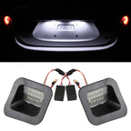 2 PCS DC12V / 2W / 6000K / 120LM Car LED License Plate Light 18LEDs SMD-3528 Lamps for Dodge, White Light