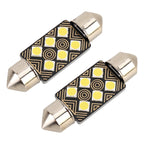 2 PCS 36mm DC12V / 1.5W / 6000K / 110LM 6LEDs SMD-3030 Car Reading Lamp Dome Light, with Decoder