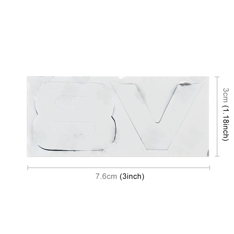 Car Metal Body Decorative Sticker, V8 Separate Shape