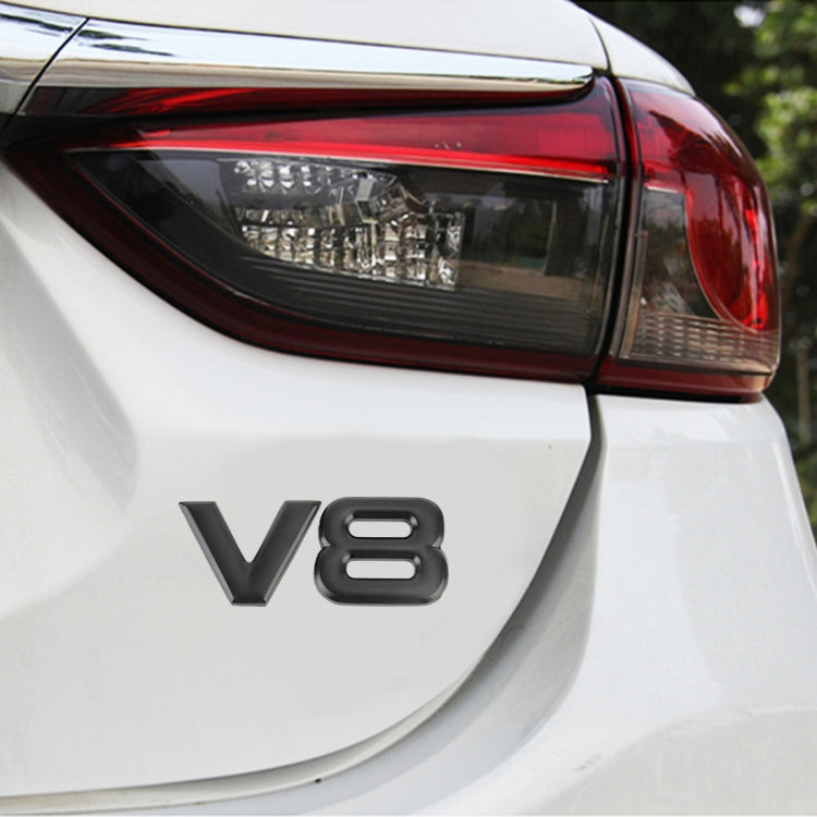 Car Metal Body Decorative Sticker, V8 Separate Shape