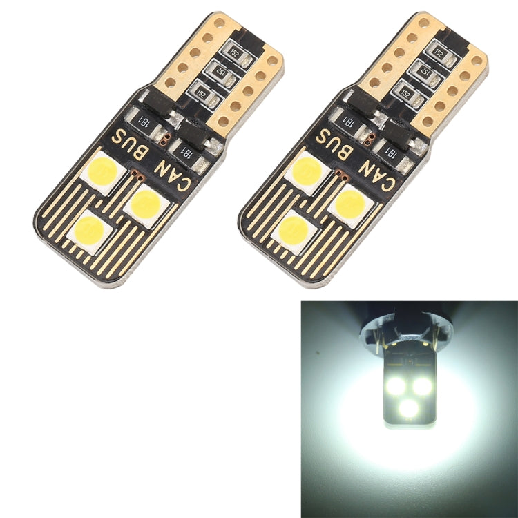 2 PCS T10 / W5W / 168 / 194 DC12V / 1.6W / 6000K / 110LM 6LEDs SMD-3030 Car Clearance Light, with Decoder, with Decoder