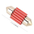 2 PCS 31mm DC12V / 1.6W / 6000K / 130LM 4LEDs SMD-3030 Car Reading Lamp