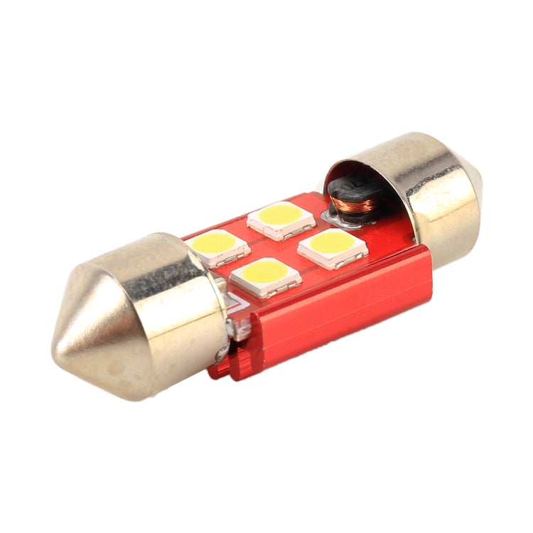 2 PCS 31mm DC12V / 1.6W / 6000K / 130LM 4LEDs SMD-3030 Car Reading Lamp