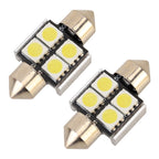 10 PCS 31mm DC12V / 2W / 7000K / 80LM 4LEDs SMD-5050 Car Reading Lamp, 31mm, 4LEDs SMD-5050
