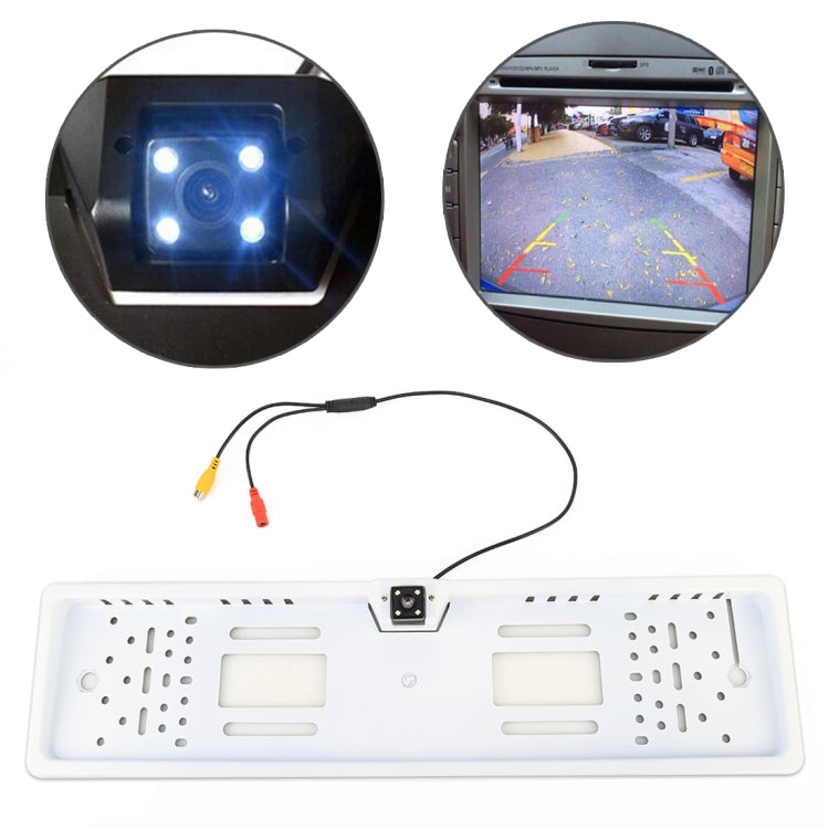 JX-9488 720x540 Effective Pixel NTSC 60HZ CMOS II Universal Waterproof Car Rear View Backup Camera with 2W 80LM 5000K White Light 4LED Lamp, DC 12V, Wire Length: 4m