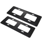 2 PCS Car License Plate Carbon Fiber Bracket Frame Holder Stand Mount(Black)