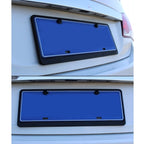 2 PCS Car License Plate Carbon Fiber Bracket Frame Holder Stand Mount(Black)
