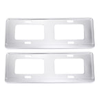2 PCS Car License Plate Magnesium Alloy Bracket Frame Holder Stand Mount(Silver)