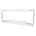 2 PCS Car License Plate Aerospace Aluminum Bracket Frame Holder Stand Mount(Silver)