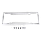 2 PCS Car License Plate Aerospace Aluminum Bracket Frame Holder Stand Mount(Silver)