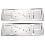 2 PCS Car License Plate Aluminium Alloy Bracket Frame Holder Stand Mount(Silver)