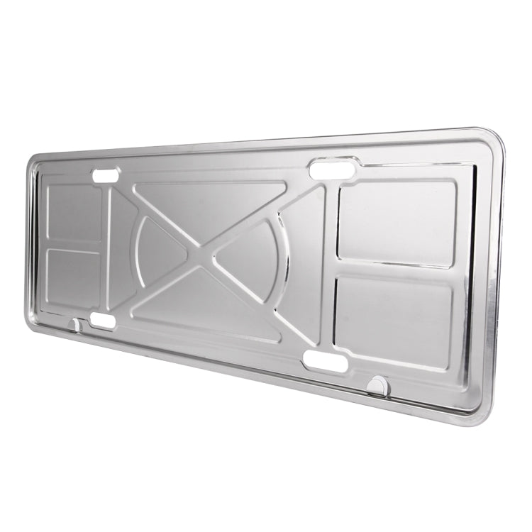 2 PCS Car License Plate Aluminium Alloy Bracket Frame Holder Stand Mount(Silver)