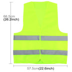 XL Reflective Fluorescent Vest Safty Cloth Driving School Construction Traffic Safty Warning Working Cloth, XL Vest