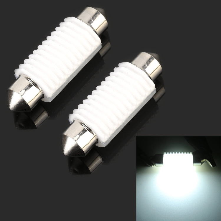 2 PCS 39mm DC12V 1.7W 6000K 135LM 2LEDs SMD-3030 Car Reading Lamp, with Decoder, with Decoder