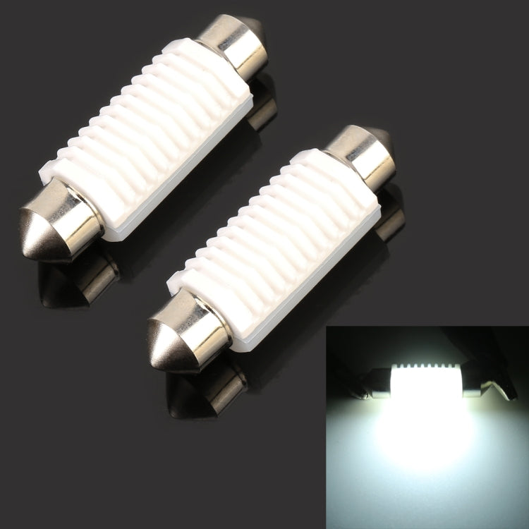 2 PCS 41mm DC12V 1.7W 6000K 135LM 2LEDs SMD-3030 Car Reading Lamp, with Decoder, with Decoder