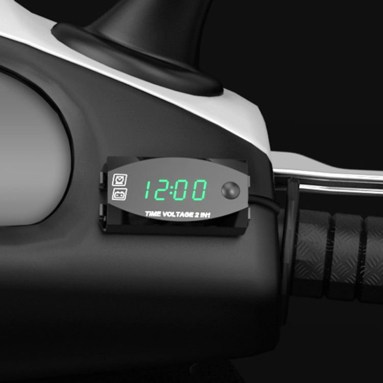 Motorcycle Multi-functional 2 in 1 Digital Display Voltmeter + Electronic Clock, 6-30V IP67 — view 9