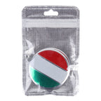 4 PCS Italy Flag Metal Car Sticker Wheel Hub Caps Centre Cover Decoration