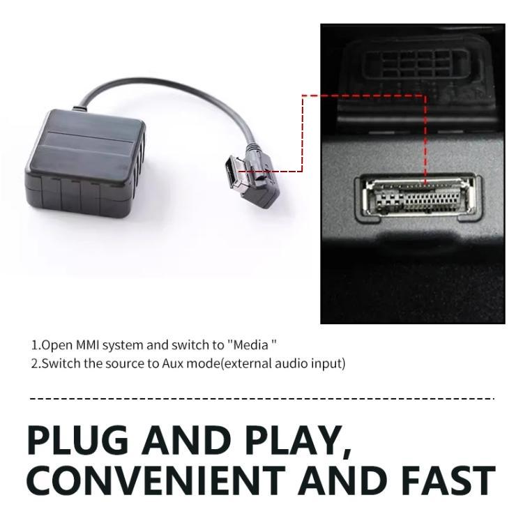 Car Wireless MMI 3G+ Bluetooth AUX Audio Cable Wiring Harness for Audi AMI / Volkswagen MDI — view 8