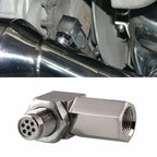 Car Oxygen Sensor Spacer Engine Light CEL Check Bung Mini Catalytic Converter M18 x 1.5, 90 Degree