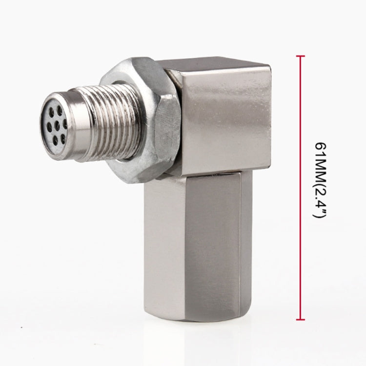 Car Oxygen Sensor Spacer Engine Light CEL Check Bung Mini Catalytic Converter M18 x 1.5, 90 Degree