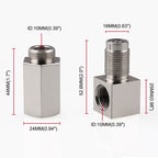 Car Oxygen Sensor Spacer Engine Light CEL Check Bung Mini Catalytic Converter M18 x 1.5, 90 Degree