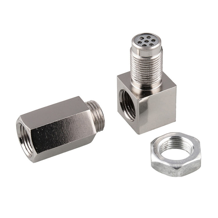 Car Oxygen Sensor Spacer Engine Light CEL Check Bung Mini Catalytic Converter M18 x 1.5, 90 Degree