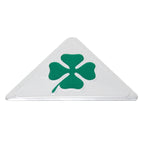 Four Leaf Clover Herb Luck Symbol Aluminum Slim Triangle Badge Emblem Labeling Sticker Styling Car Dashboard Decoration