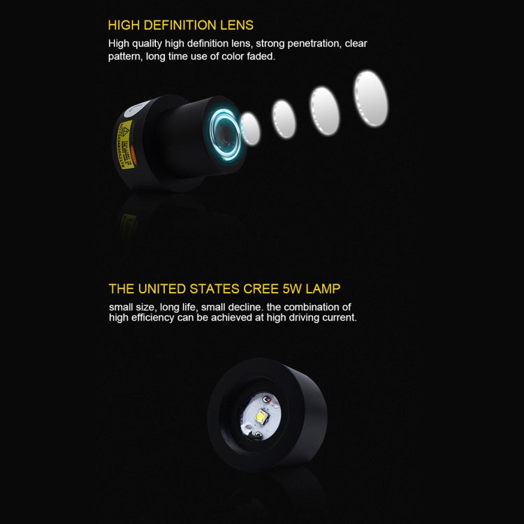 2 PCS DC 8-36V Ghost Shadow Courtesy Angel Wings Projection Lamp Car Door LED Welcome Lights