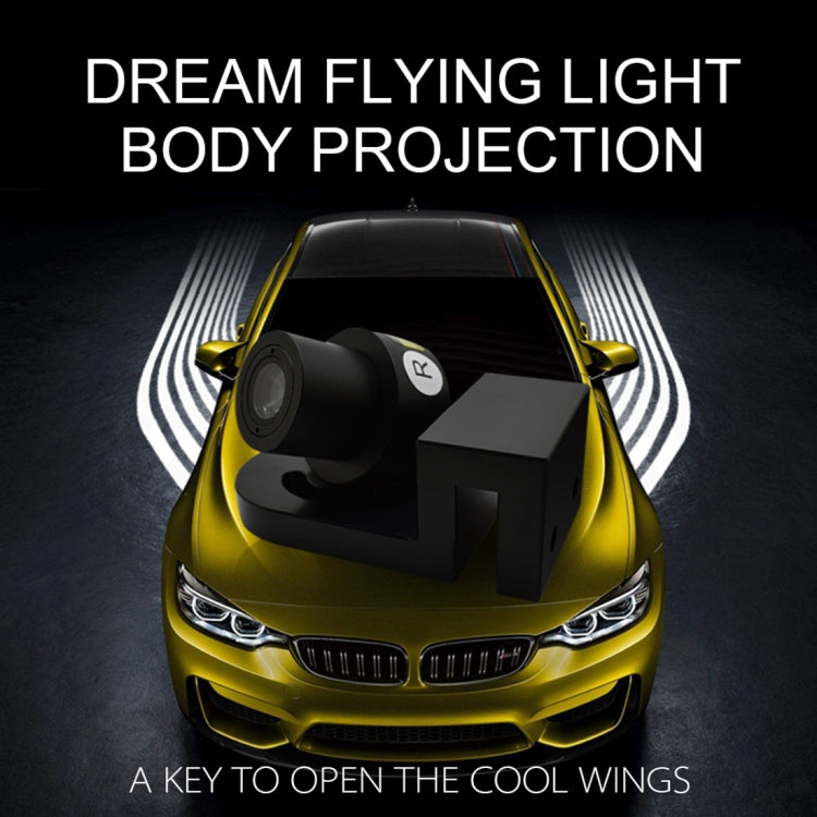 2 PCS DC 8-36V Ghost Shadow Courtesy Angel Wings Projection Lamp Car Door LED Welcome Lights