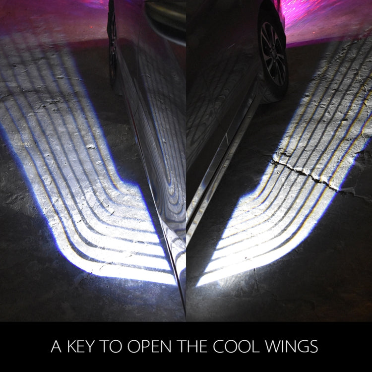 2 PCS DC 8-36V Ghost Shadow Courtesy Angel Wings Projection Lamp Car Door LED Welcome Lights