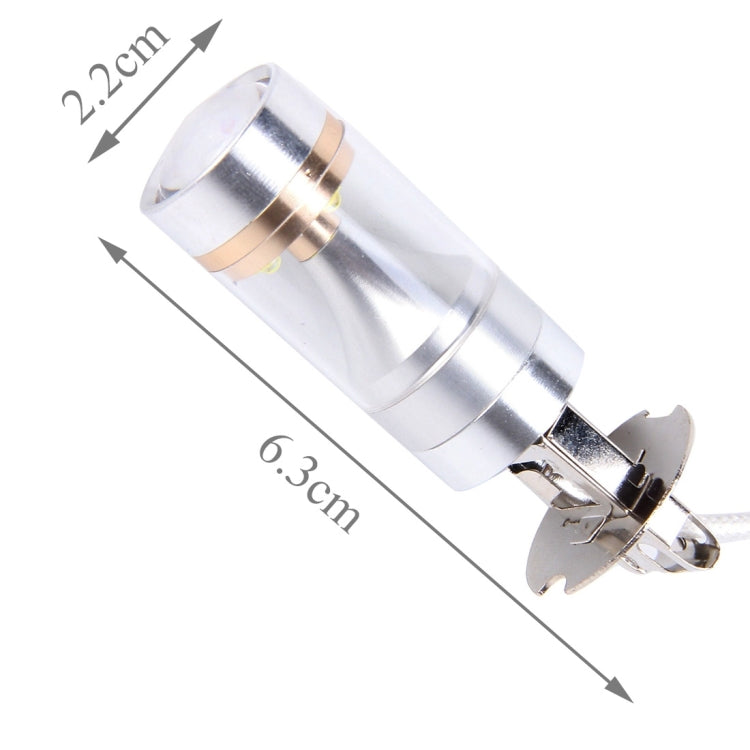 2 PCS H3 30W 350 LM 6000K White Light CREE 6 LED Car Fog Light Bulb, DC 12V