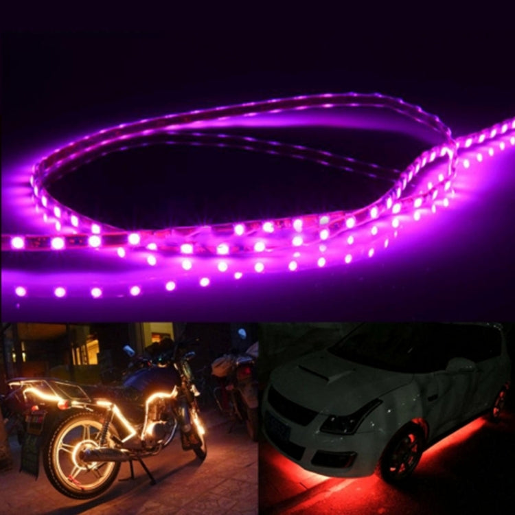 5 PCS 45 LED 3528 SMD Waterproof Flexible Car Strip Light for Car Decoration, DC 12V, Length: 90cm — Yellow Light