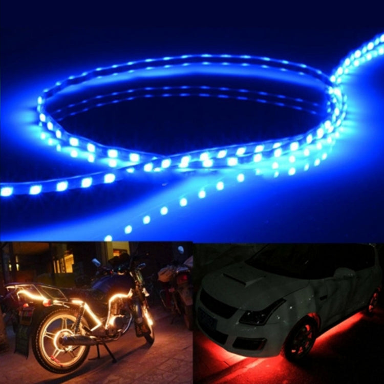 5 PCS 45 LED 3528 SMD Waterproof Flexible Car Strip Light for Car Decoration, DC 12V, Length: 90cm — Ice Blue Light