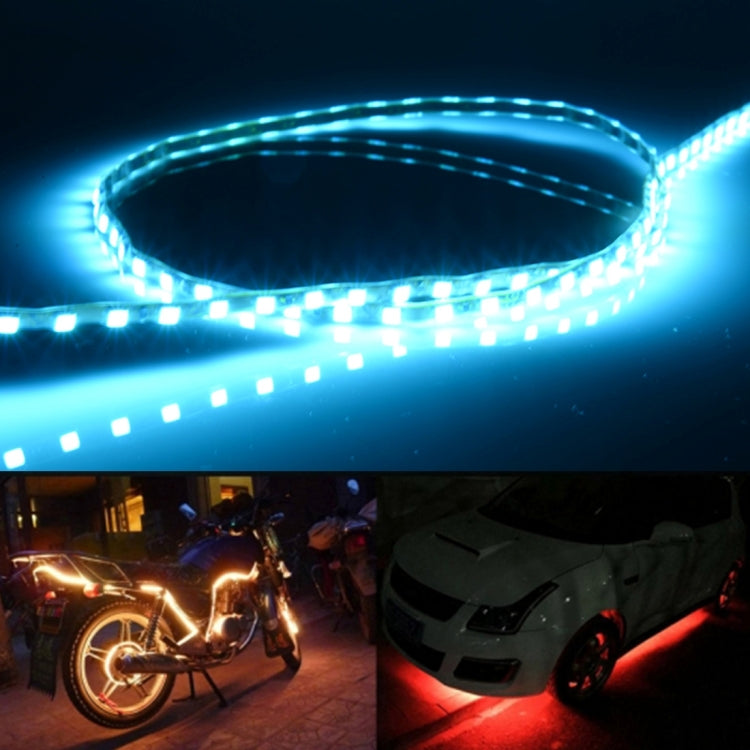 5 PCS Flow Style 45 LED 3528 SMD Waterproof Flexible Car Strip Light for Car Decoration, DC 12V, Length: 90cm — Green Light