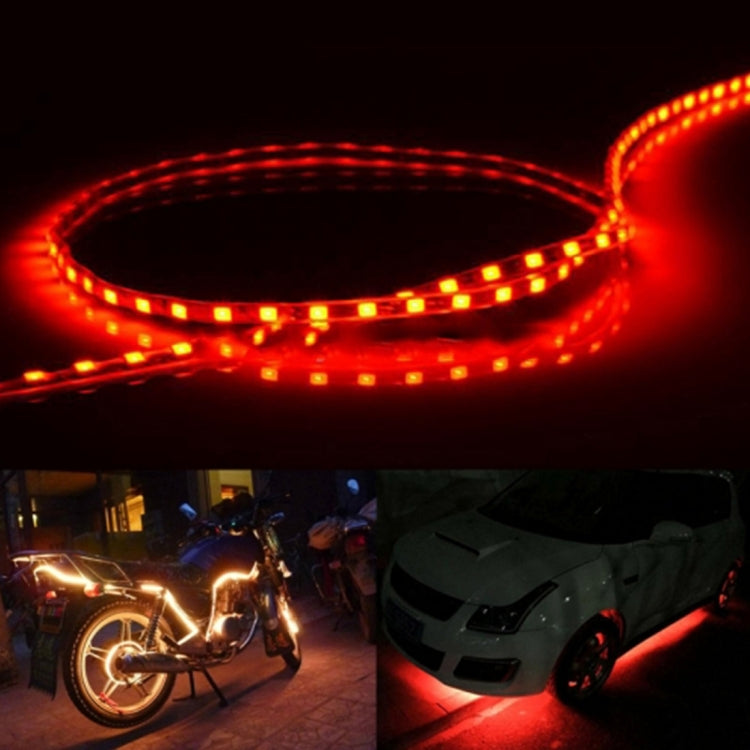 5 PCS Flow Style 45 LED 3528 SMD Waterproof Flexible Car Strip Light for Car Decoration, DC 12V, Length: 90cm — Ice Blue Light