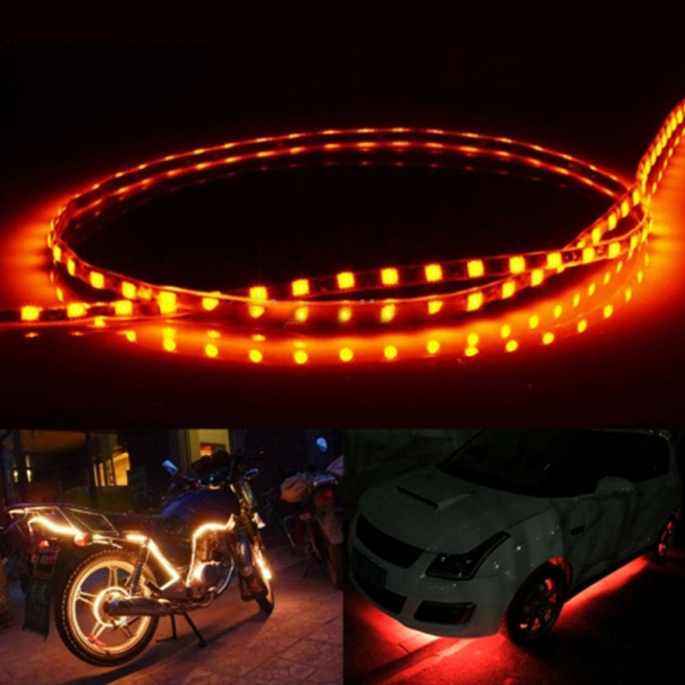 5 PCS Flow Style 45 LED 3528 SMD Waterproof Flexible Car Strip Light for Car Decoration, DC 12V, Length: 90cm — White Light