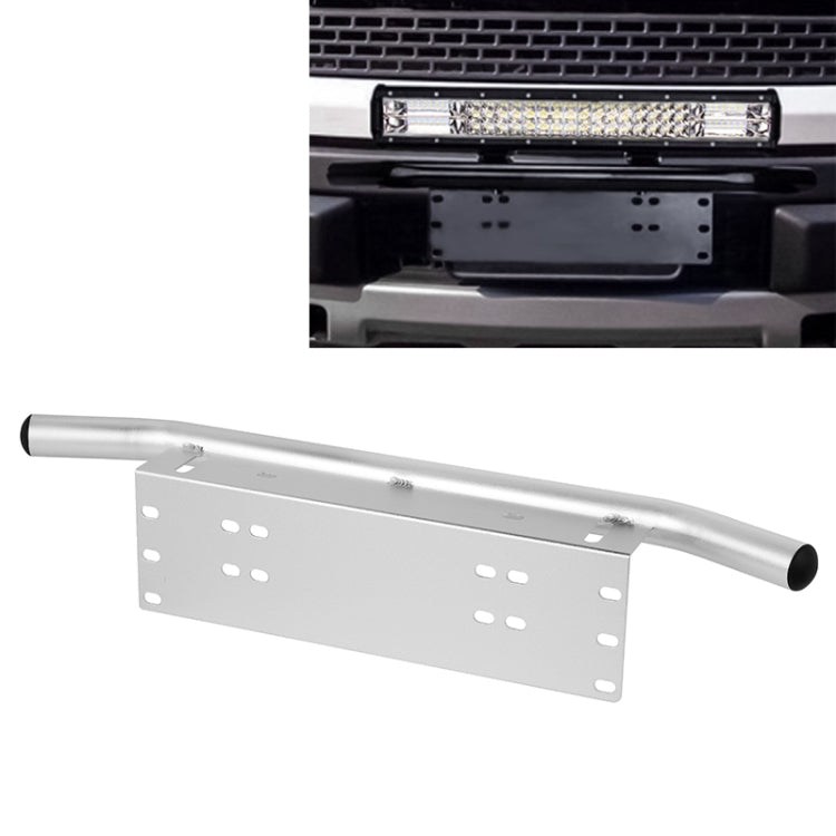 for Off-Road Jeep LED Work Light Bar Mounting Bracket with Front Bucket, Universal License Plate Bumper Frame — view 6