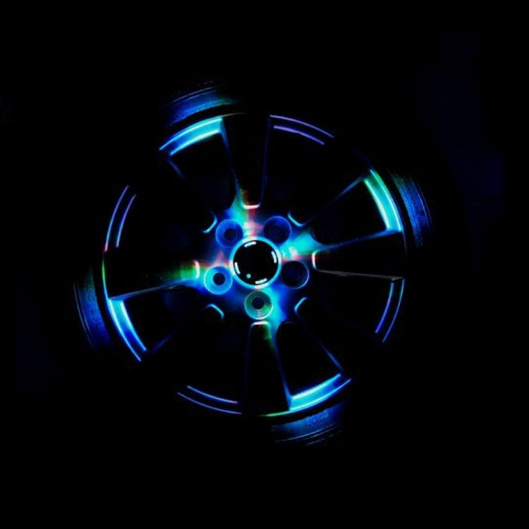 4 PCS Solar High Power Car LED Colorful Wheel Lights