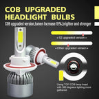 2pcs H13 18W 1800LM 6000K Waterproof IP68 Car Auto LED Headlight with 2 COB LED Lamps, DC 9-36V