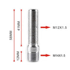 20 PCS 5.8cm Universal Car Modification Extended Wheels Stud Conversion M14x1.5 to M12x1.5 Screw Adapter LN032 LN033 LN044